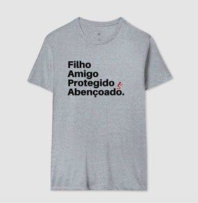 Camiseta Masculina Abençoado – Moda Cristã com Estilo e Propósito | Semeador Store