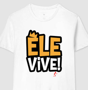 Camiseta Masculina Ele vive – Moda Cristã com Estilo e Propósito | Semeador Store