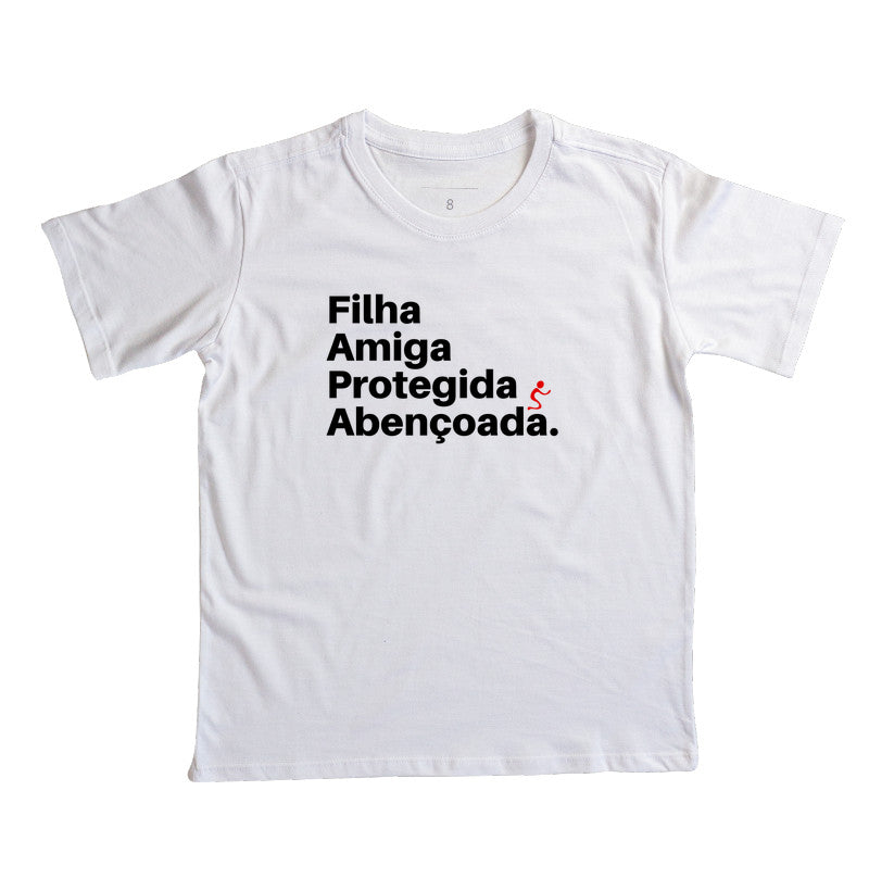 Camiseta Infantil Abençoada