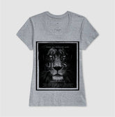 Camiseta Cristã Feminina – “Leão da tribo de Judá” com Estilo e Fé em Cada Detalhe | Semeador Store
