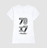 Camiseta Cristã Feminina – “Perdão 70 x 7” com Estilo e Fé em Cada Detalhe | Semeador Store